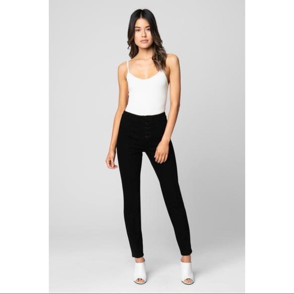 [Blank NYC] Classic Button High Waisted Denim Skinny Jeans - Picture 3 of 8